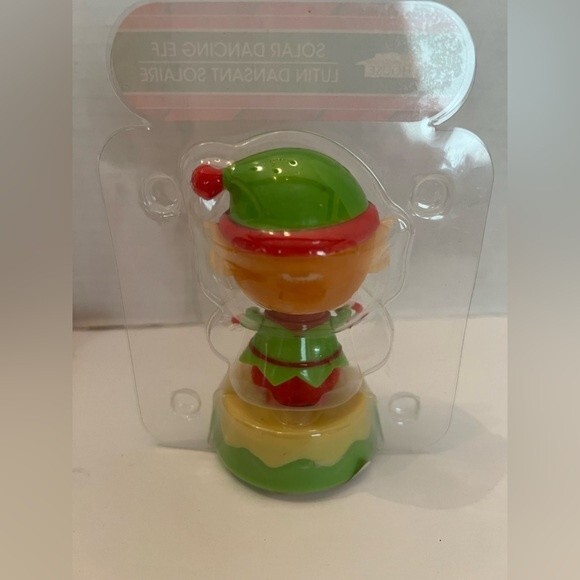 Solar Dancing Elf & Blinking Reindeer Set of 2 Christmas Holiday Novelty Toys - Picture 3 of 9